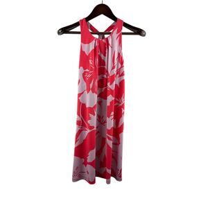 Women’s Tori Richard Small Pinky Orange & Lilac Flower Patterned Halter Dress